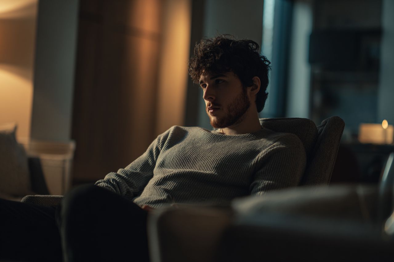 Digital illustration of a human brain rehearsing arguments with overlapping dialogue clouds