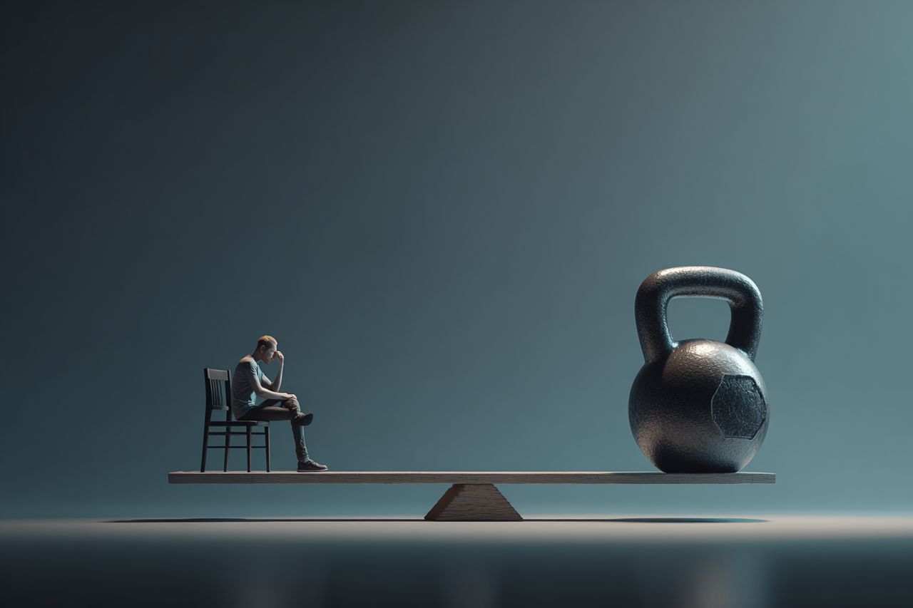 Digital illustration of a brain overwhelmed by simple decisions and branching options